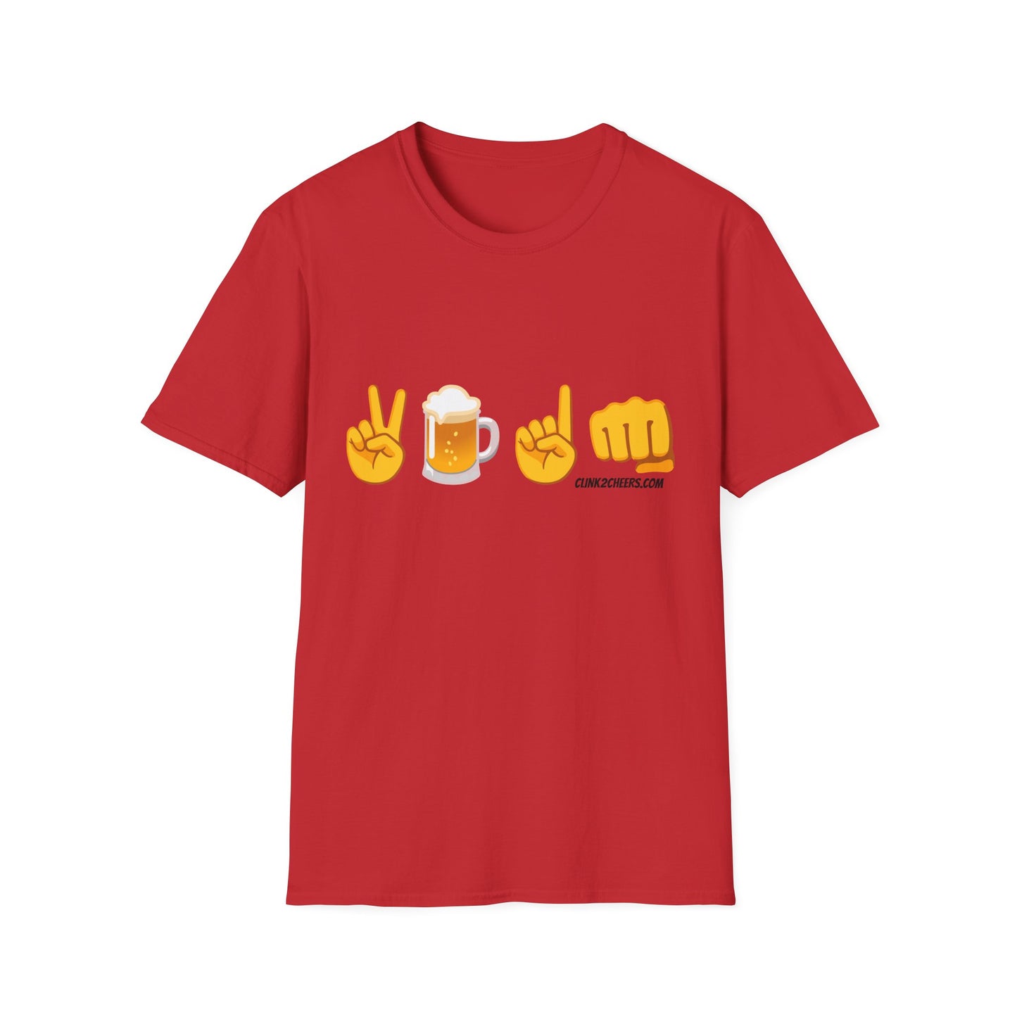 '2 Beers 1 Fist' Emoji Graphic Tee — Funny Bar Night Shirt