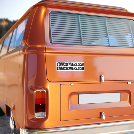 Bumper Sticker — clink2cheers.com Logo Strip