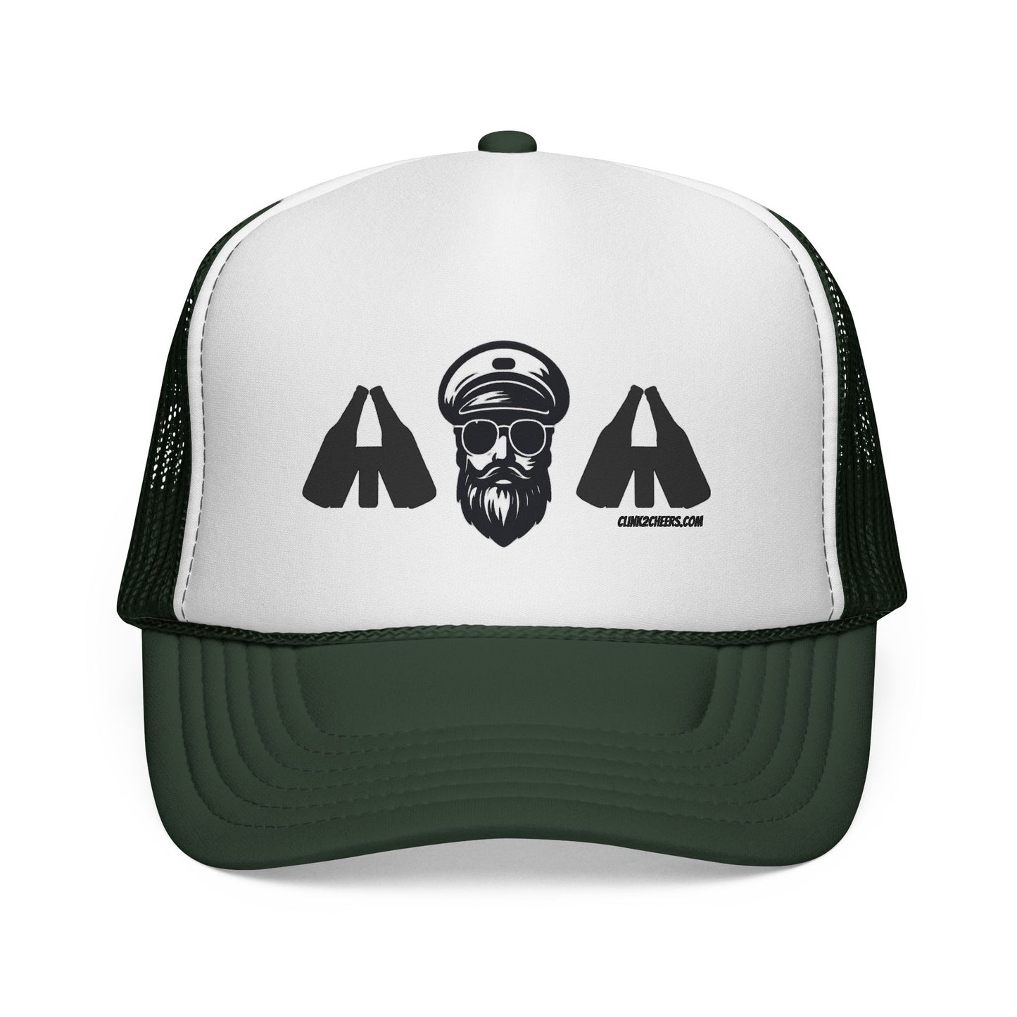 Captain and Fisters Trucker Hat — Bearded Sailor Logo Cap (clink2cheers.com)