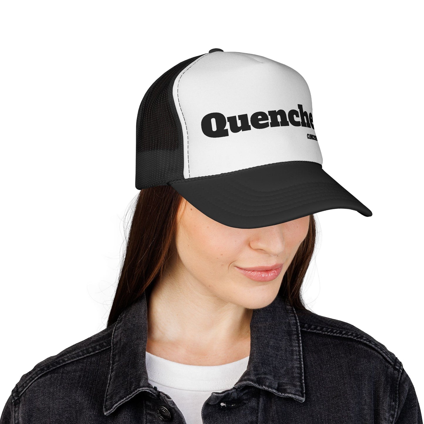 Quenched. Trucker Hat — Bold Retro Logo Mesh Cap
