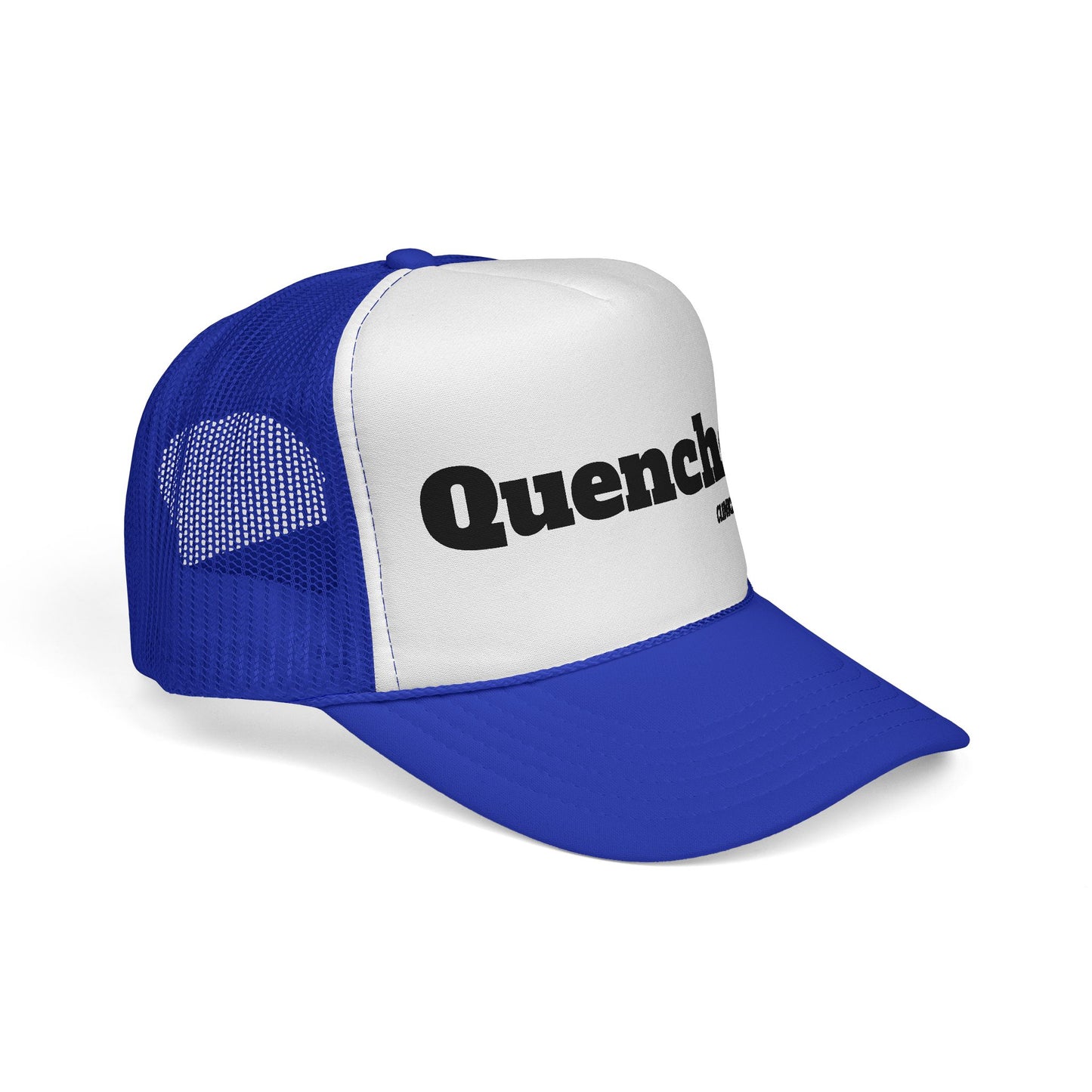 Quenched. Trucker Hat — Bold Retro Logo Mesh Cap