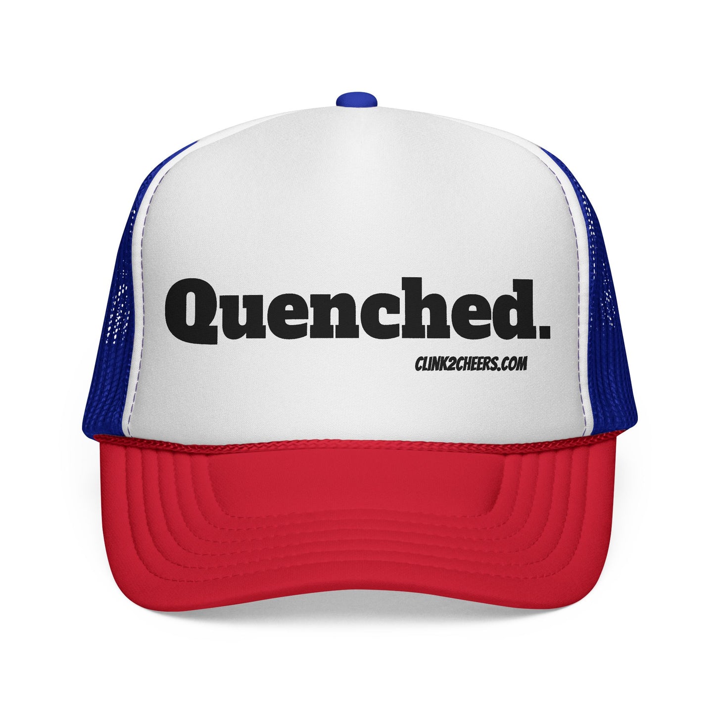 Quenched. Trucker Hat — Bold Retro Logo Mesh Cap