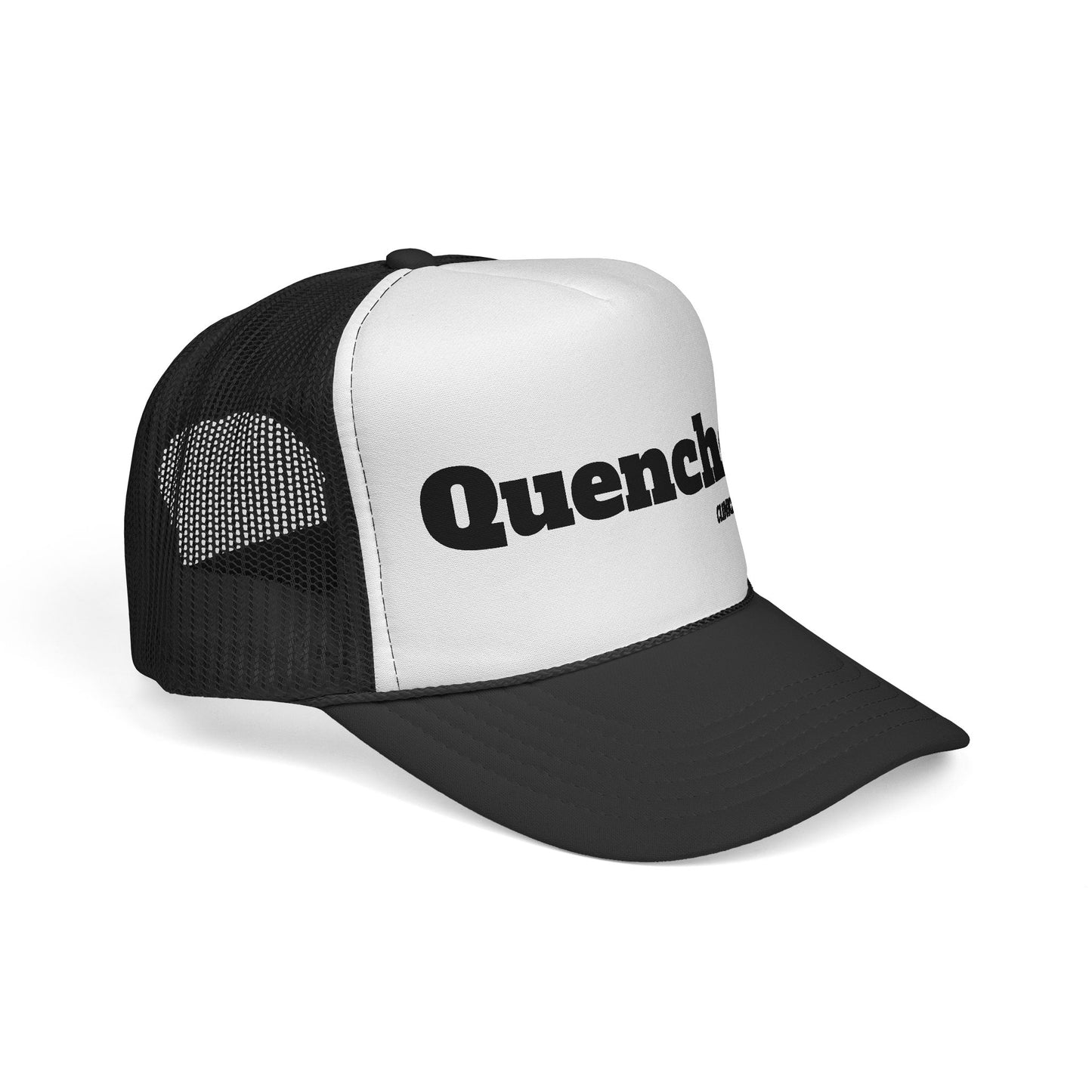 Quenched. Trucker Hat — Bold Retro Logo Mesh Cap