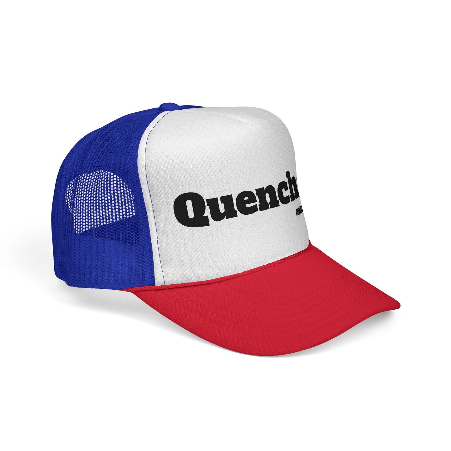 Quenched. Trucker Hat — Bold Retro Logo Mesh Cap