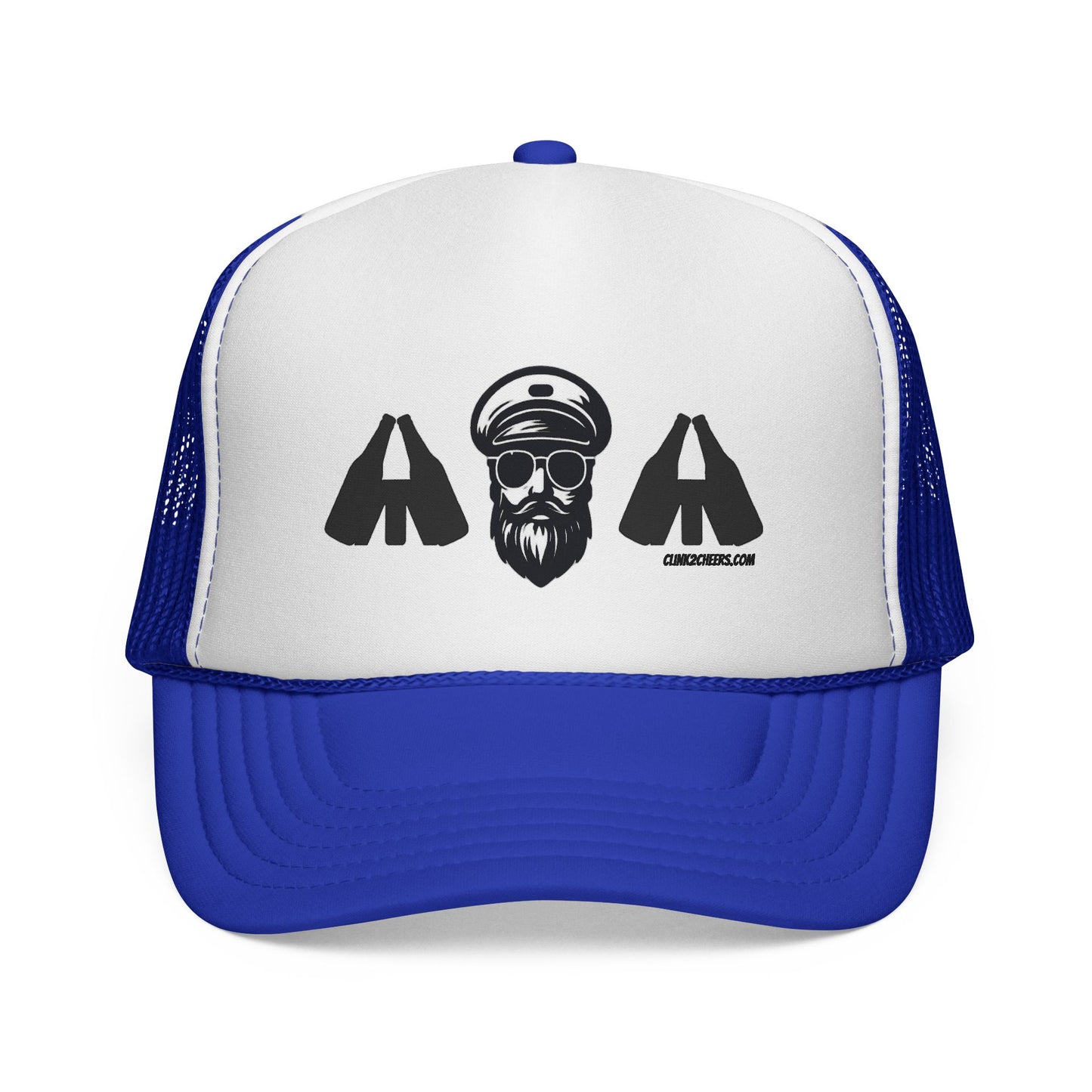 Captain and Fisters Trucker Hat — Bearded Sailor Logo Cap (clink2cheers.com)