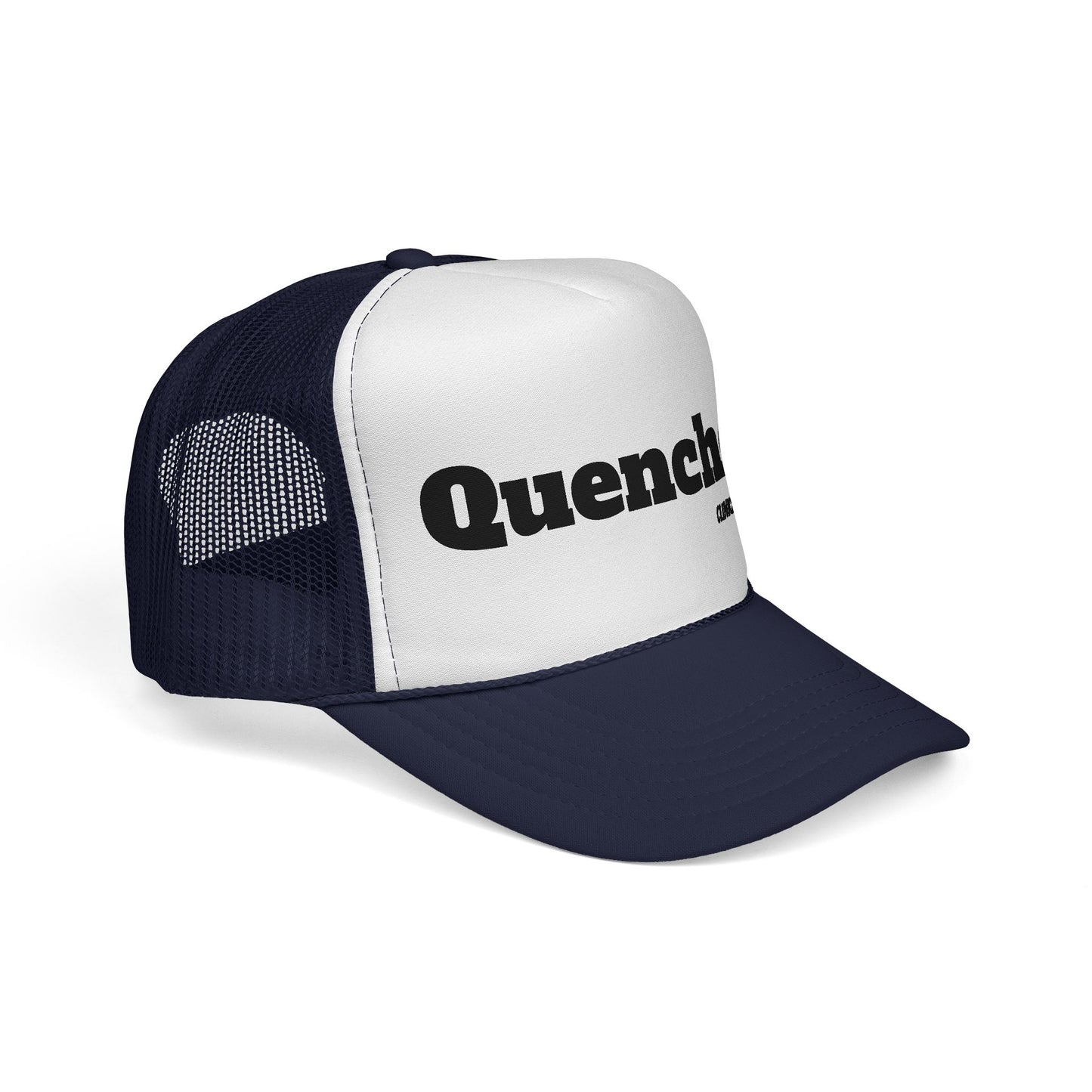 Quenched. Trucker Hat — Bold Retro Logo Mesh Cap