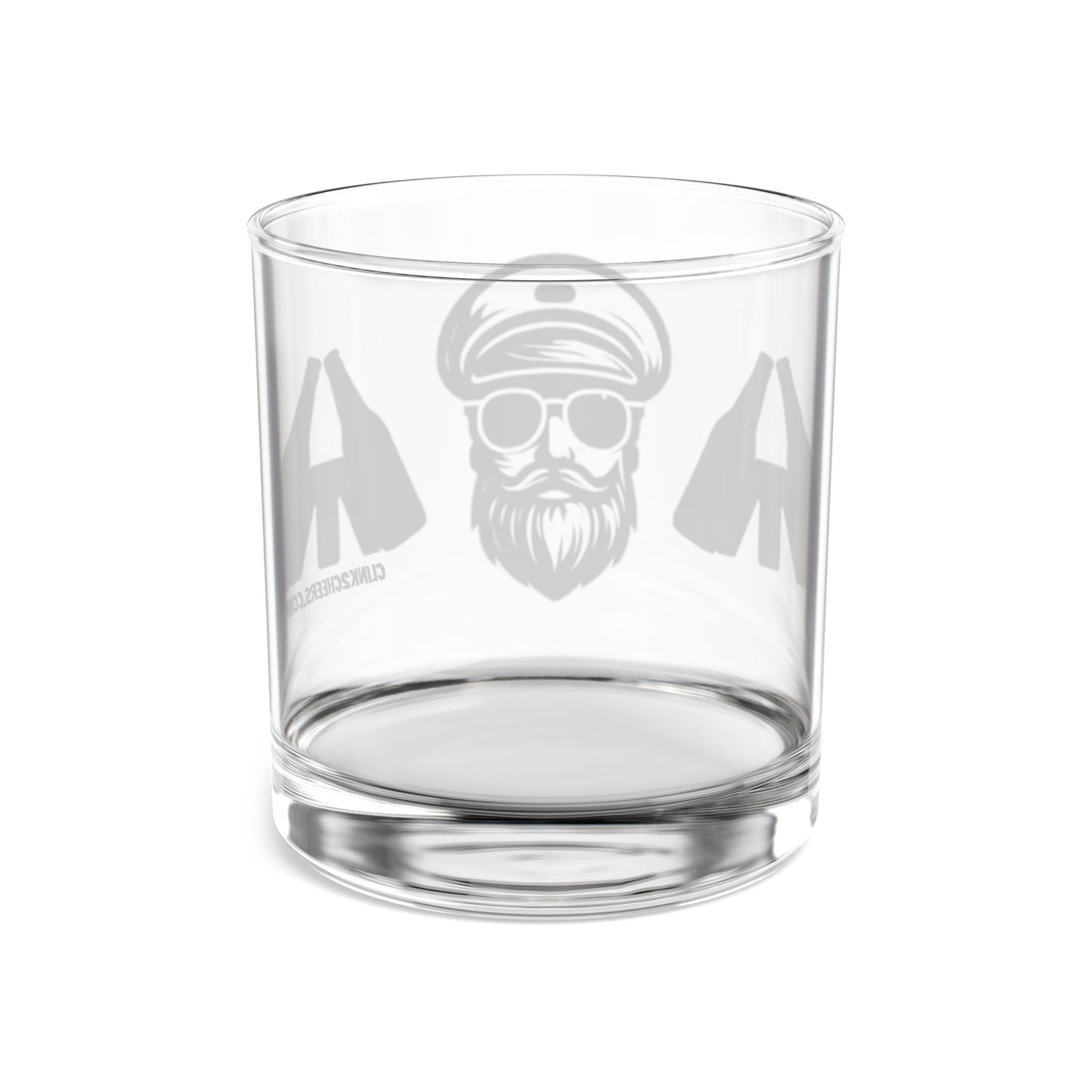 Bearded Sailor Whiskey Rocks Glass — 10oz Captain Barware Gift