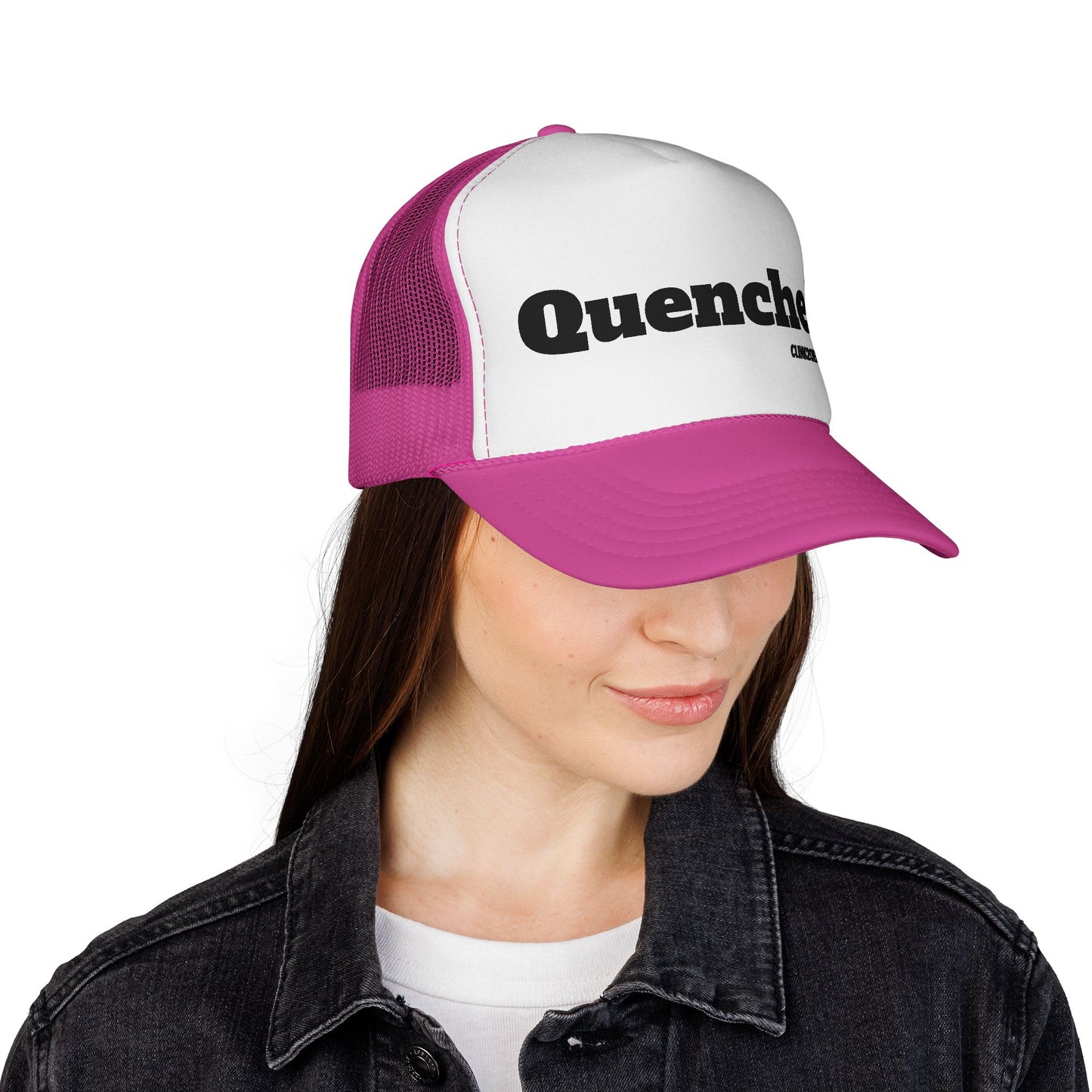 Quenched. Trucker Hat — Bold Retro Logo Mesh Cap