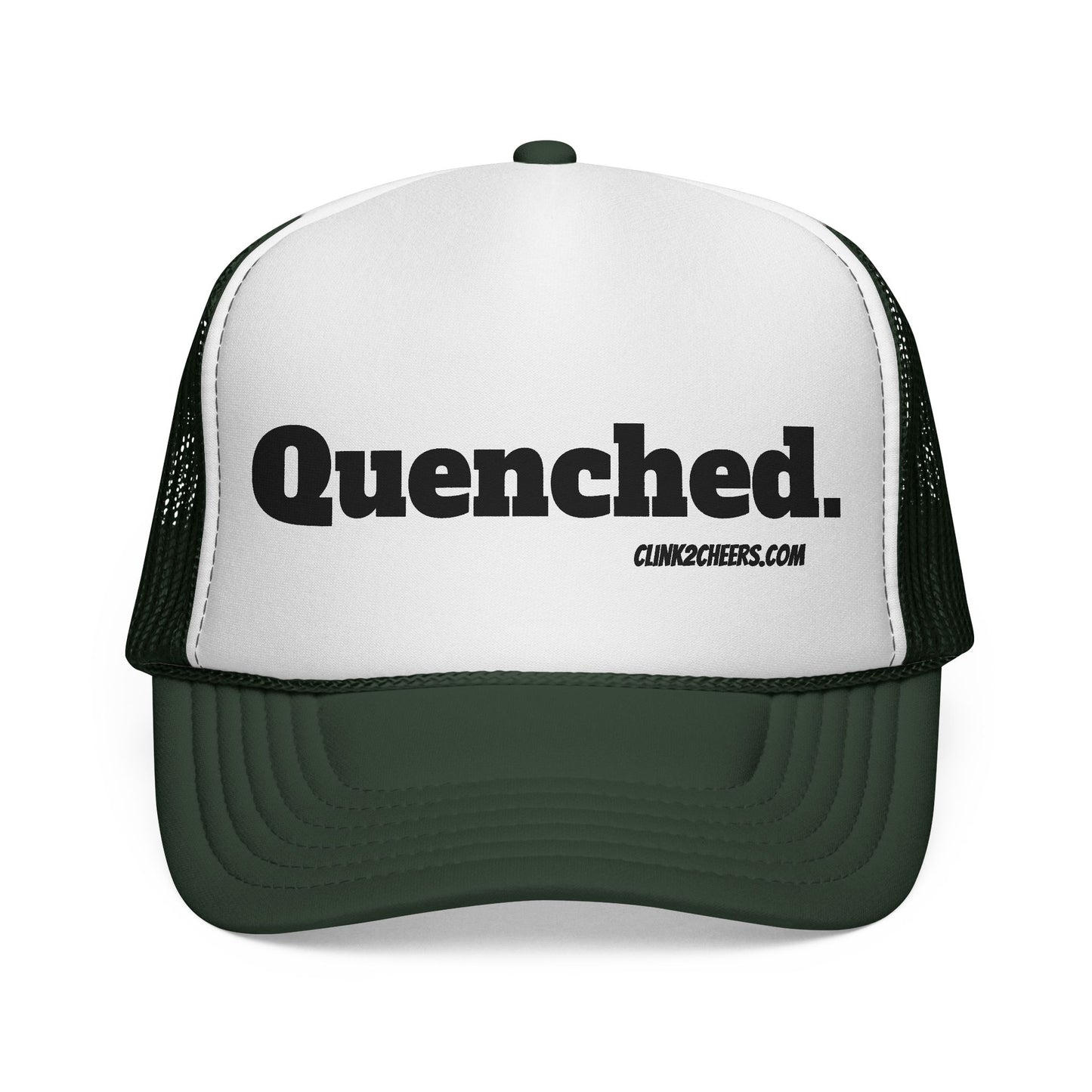 Quenched. Trucker Hat — Bold Retro Logo Mesh Cap