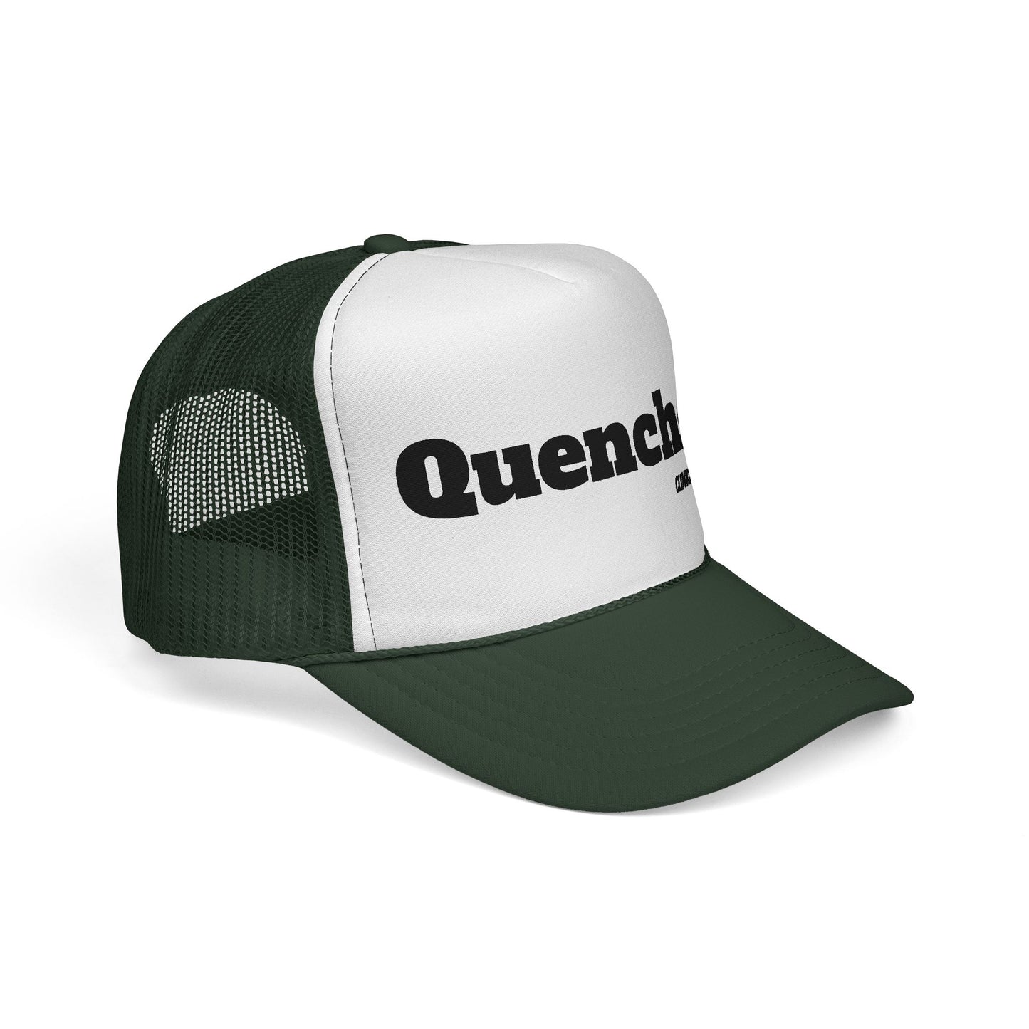 Quenched. Trucker Hat — Bold Retro Logo Mesh Cap