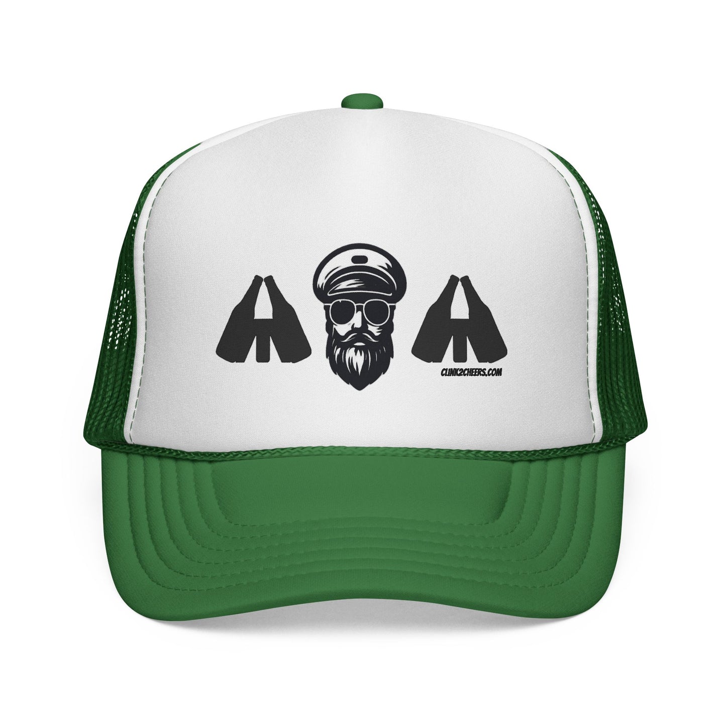 Captain and Fisters Trucker Hat — Bearded Sailor Logo Cap (clink2cheers.com)
