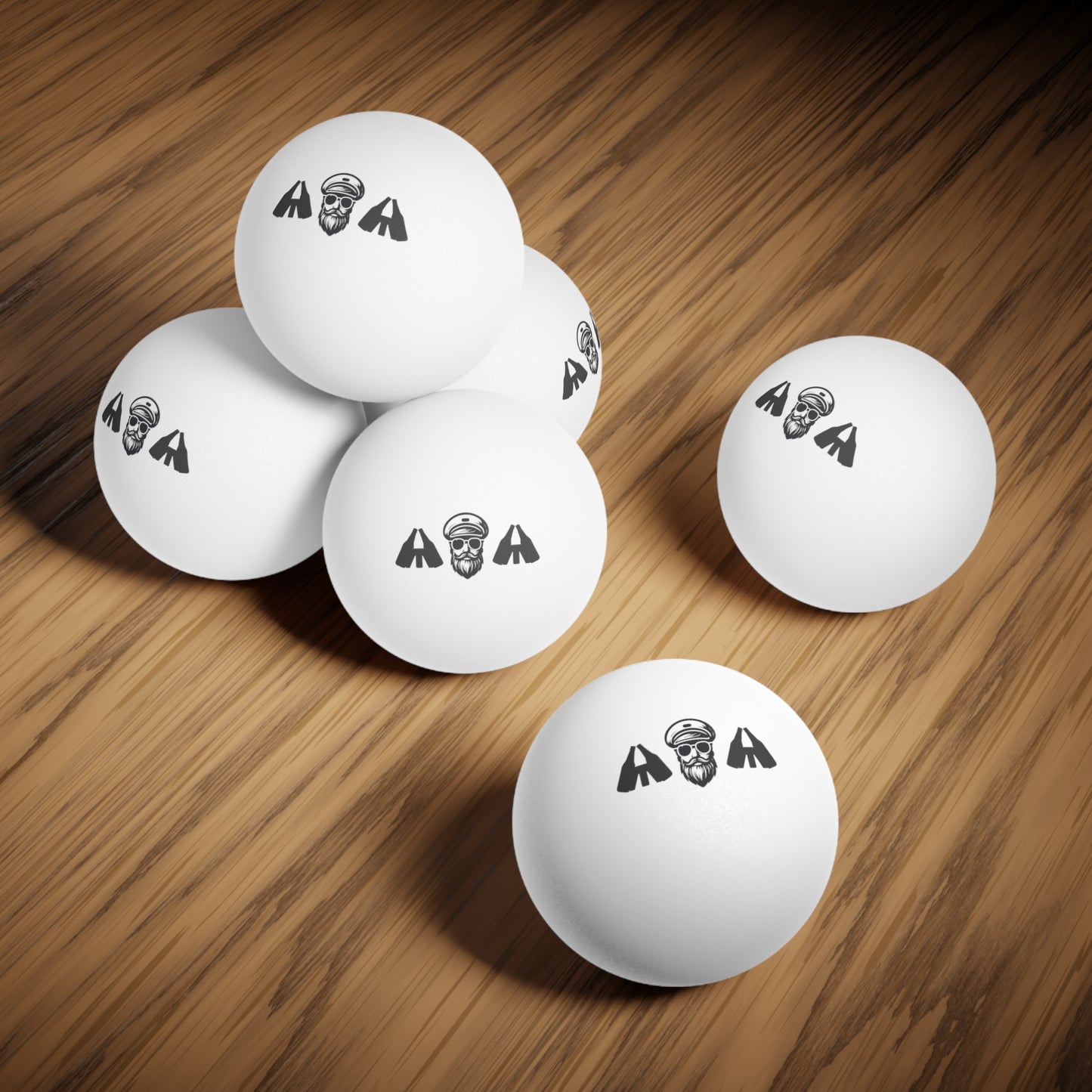 Captain Skull Ping Pong Balls — Set of 6 Branded Table Tennis Balls