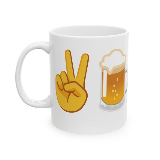 Beer Emoji Mug — Funny Cheers Coffee Cup for Beer Lovers