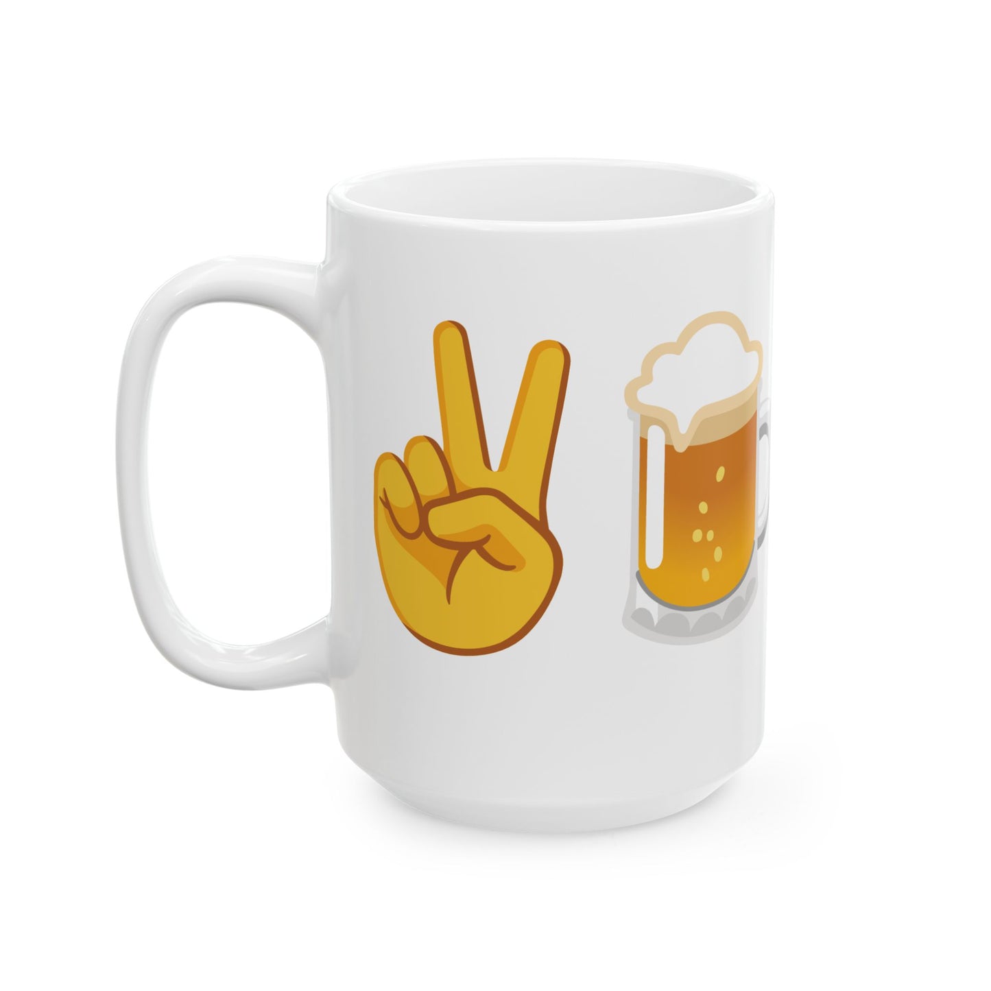 Beer Emoji Mug — Funny Cheers Coffee Cup for Beer Lovers