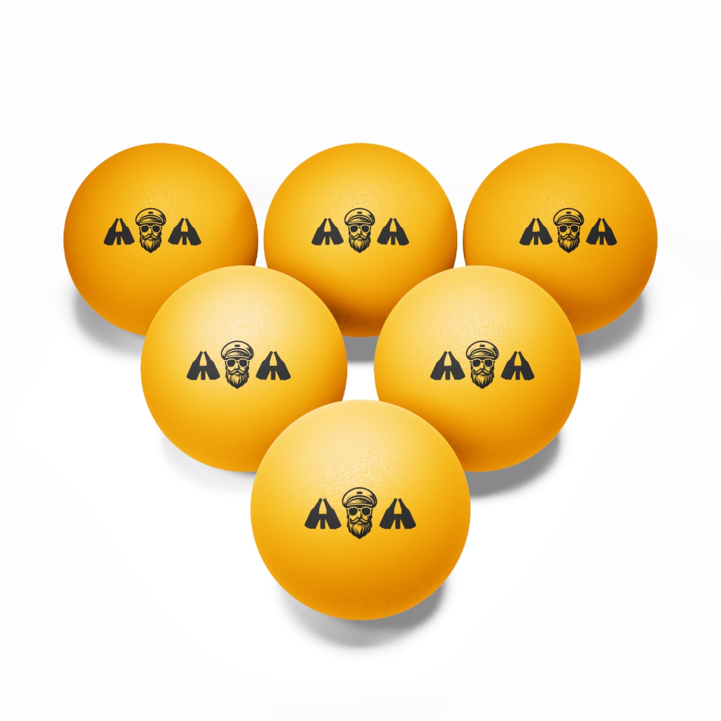 Captain Skull Ping Pong Balls — Set of 6 Branded Table Tennis Balls