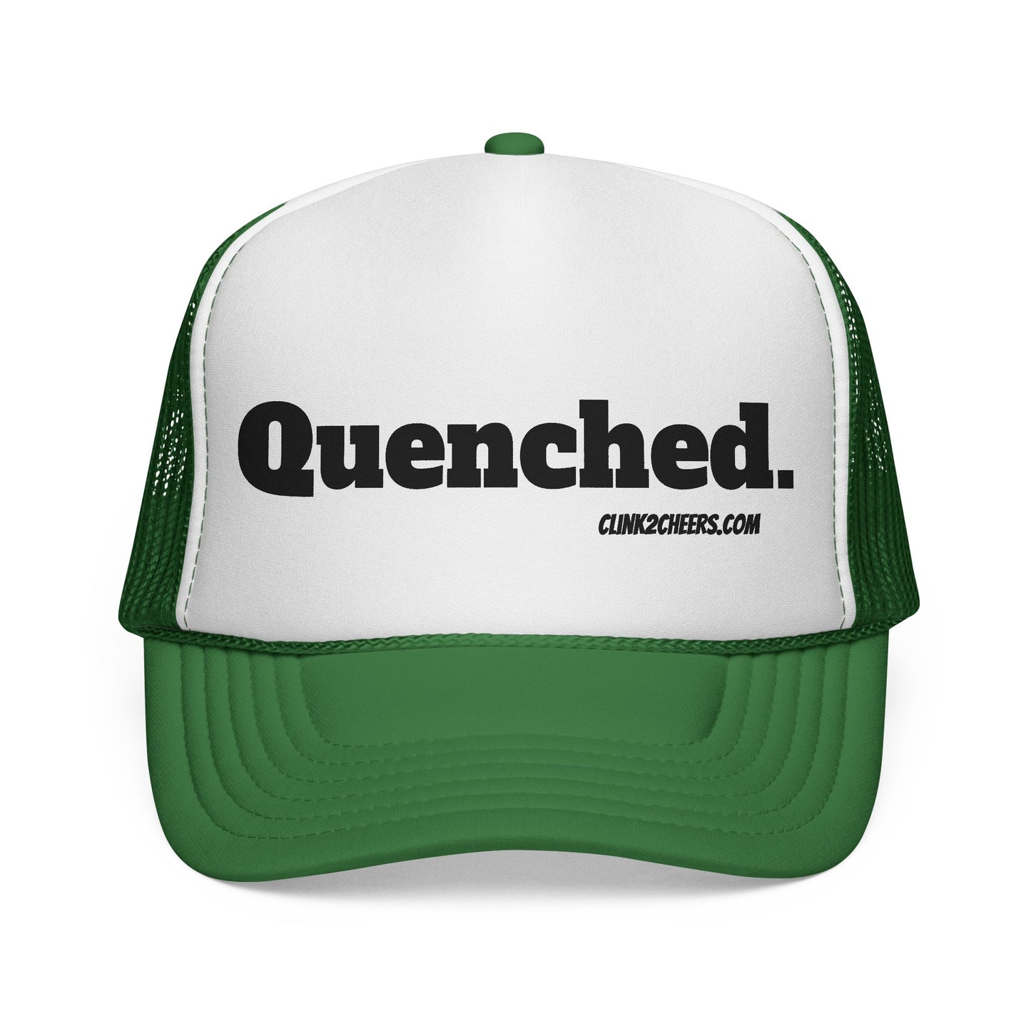 Quenched. Trucker Hat — Bold Retro Logo Mesh Cap