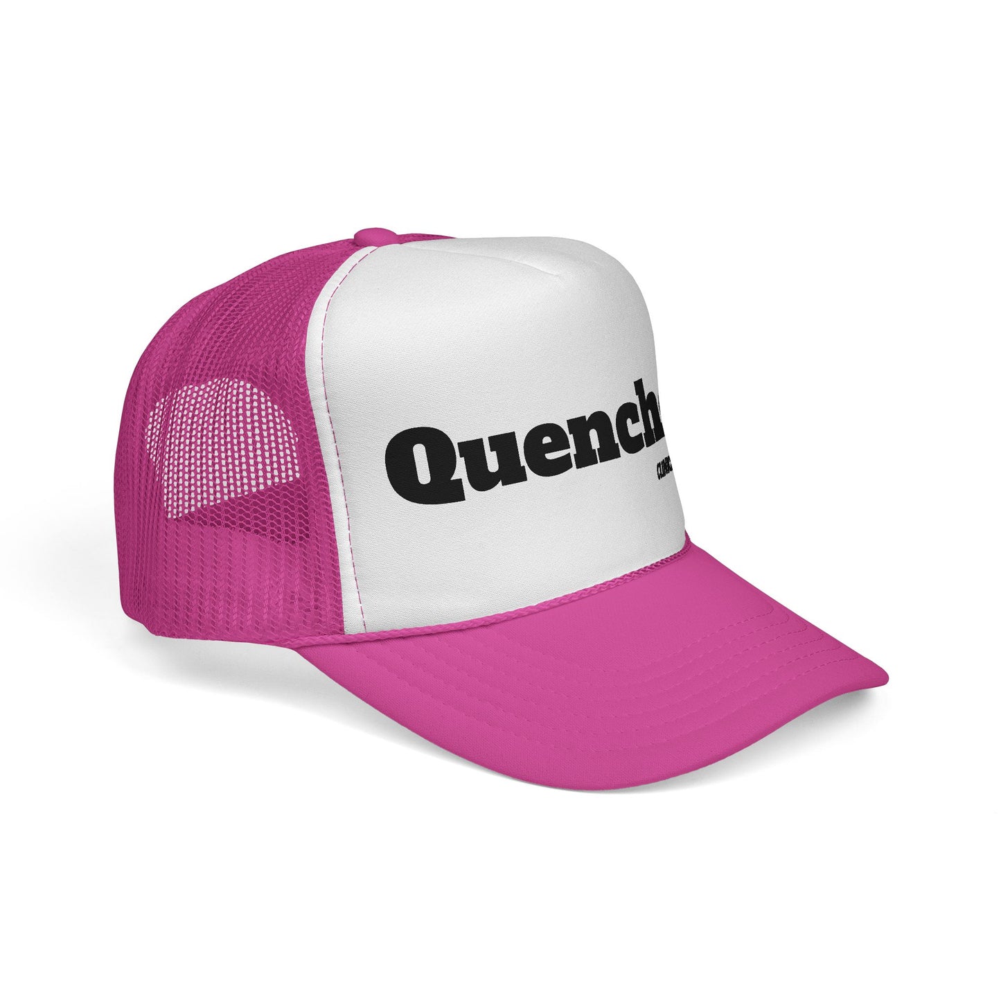 Quenched. Trucker Hat — Bold Retro Logo Mesh Cap