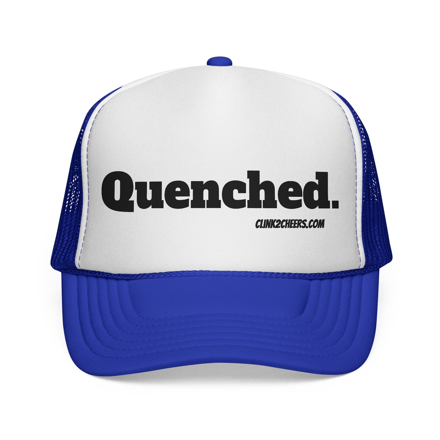 Quenched. Trucker Hat — Bold Retro Logo Mesh Cap