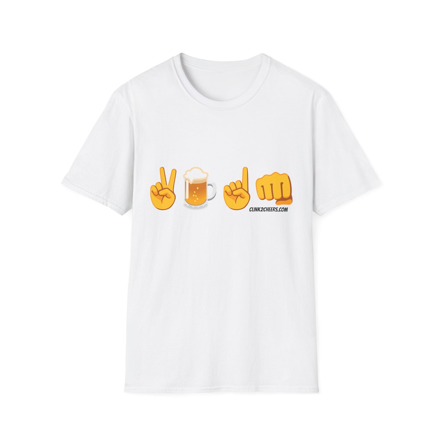 '2 Beers 1 Fist' Emoji Graphic Tee — Funny Bar Night Shirt