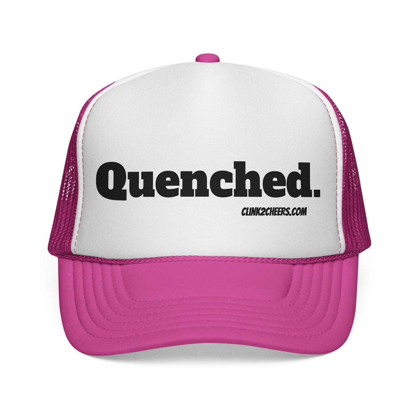 Quenched. Trucker Hat — Bold Retro Logo Mesh Cap
