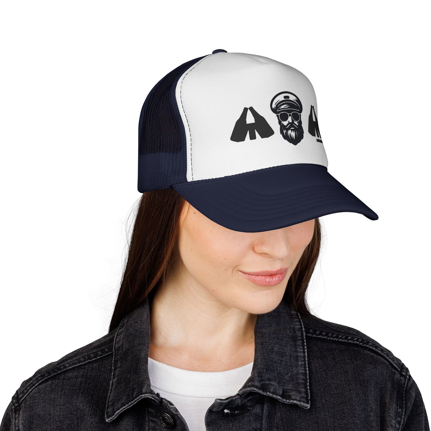 Captain and Fisters Trucker Hat — Bearded Sailor Logo Cap (clink2cheers.com)