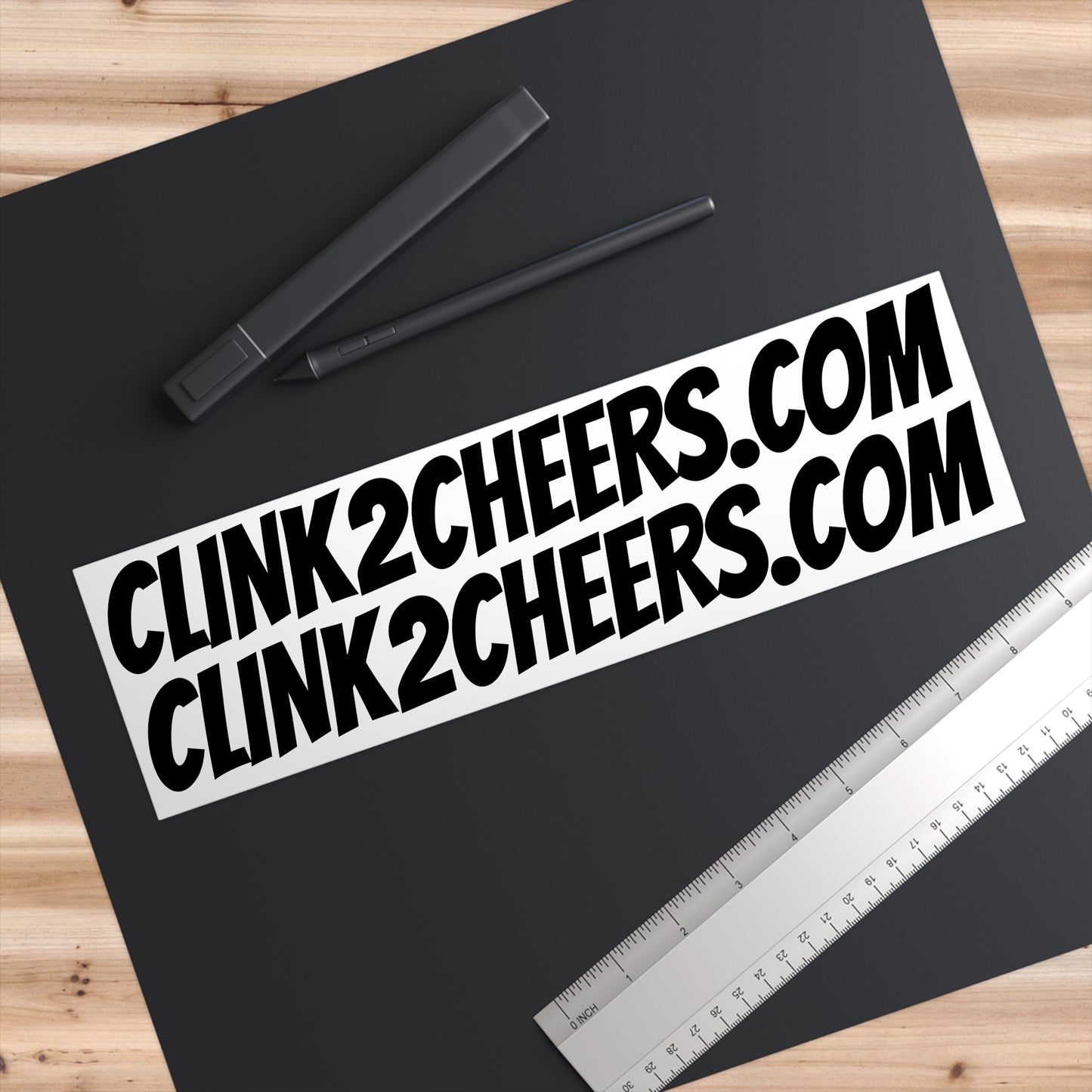 Bumper Sticker — clink2cheers.com Logo Strip