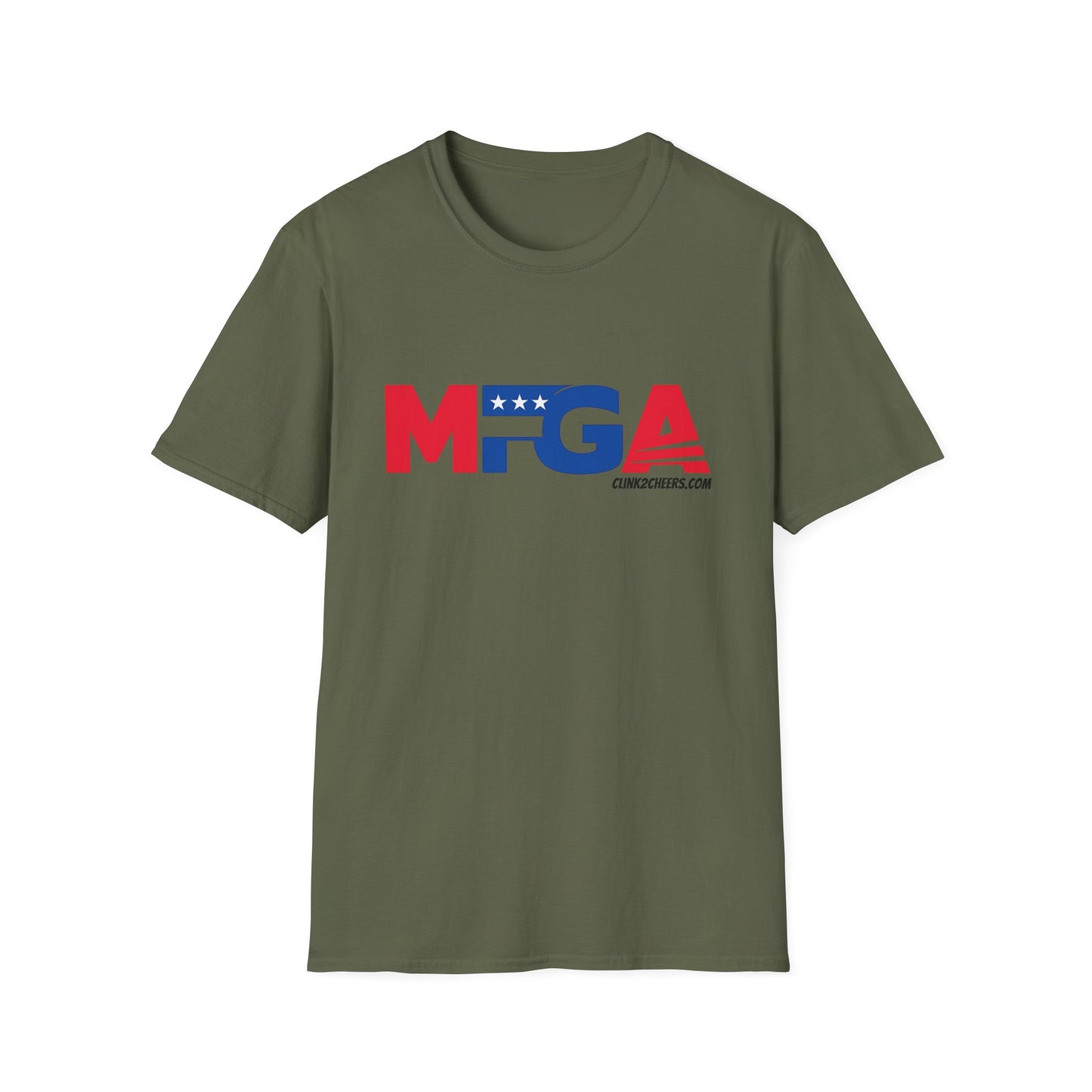 T-Shirt — 'MFGA' Patriotic Red White Blue Graphic Tee