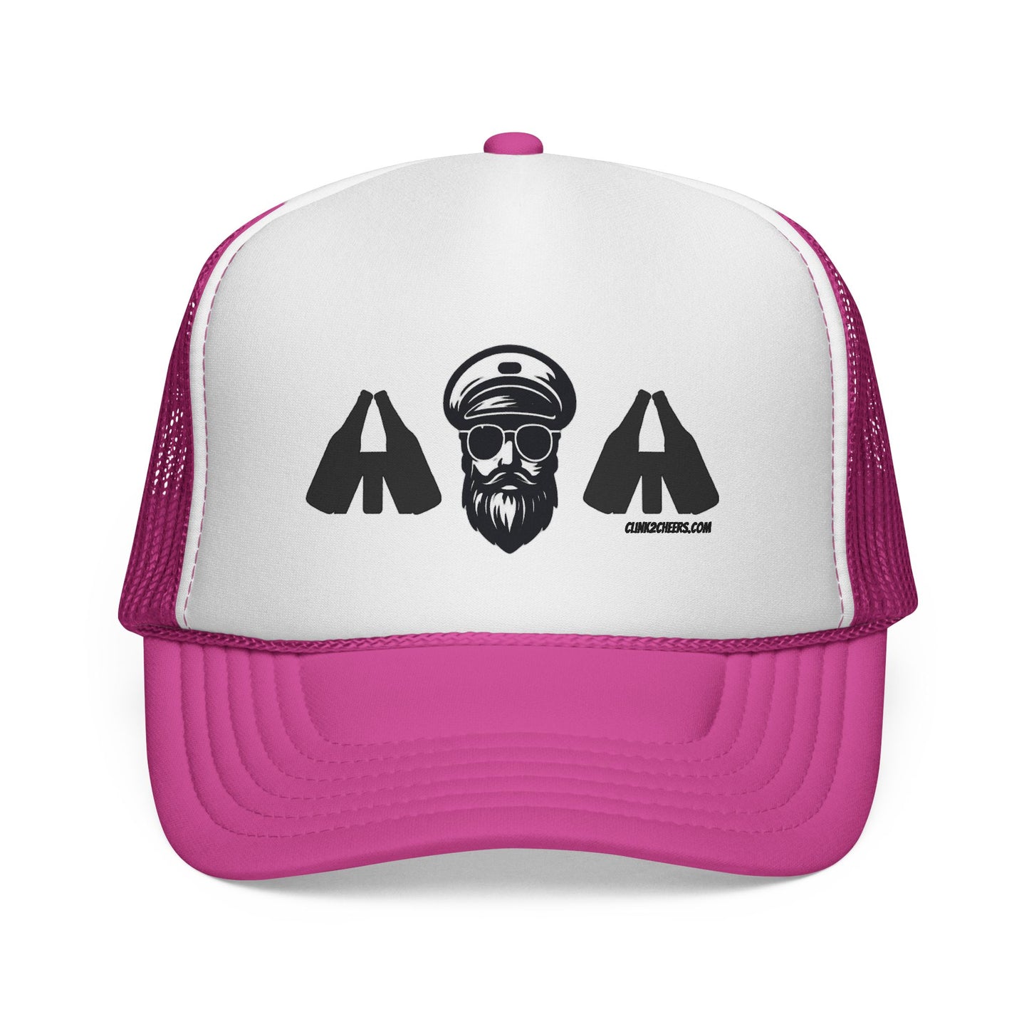 Captain and Fisters Trucker Hat — Bearded Sailor Logo Cap (clink2cheers.com)