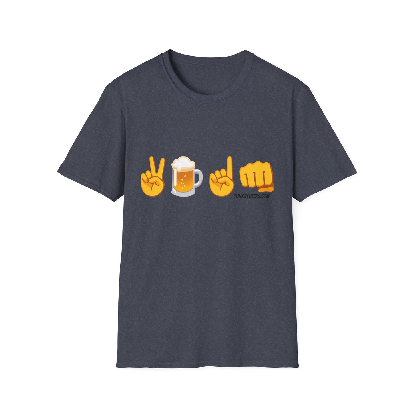 '2 Beers 1 Fist' Emoji Graphic Tee — Funny Bar Night Shirt