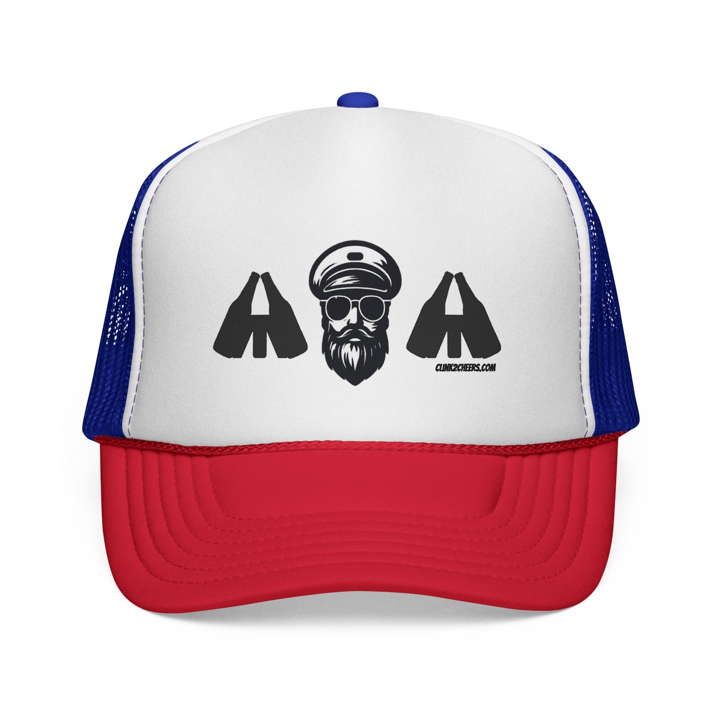 Captain and Fisters Trucker Hat — Bearded Sailor Logo Cap (clink2cheers.com)