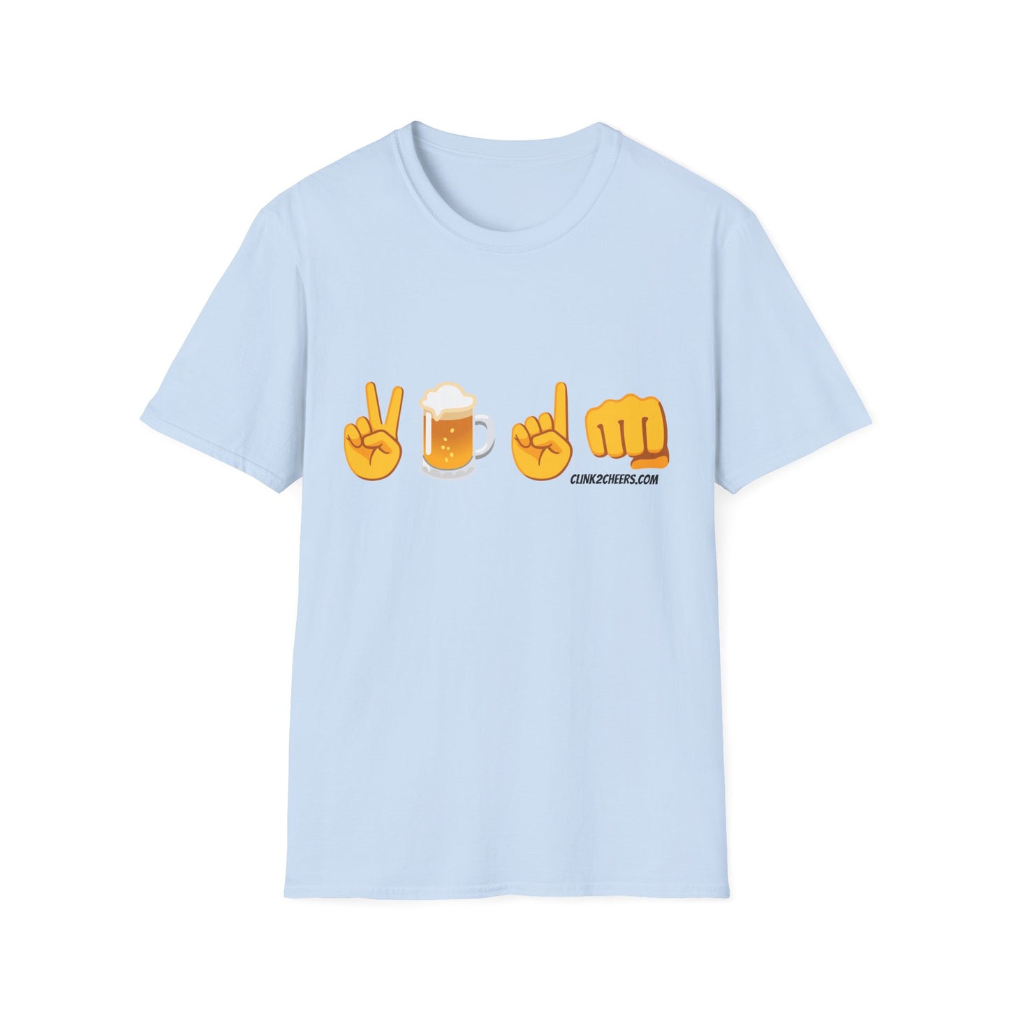 '2 Beers 1 Fist' Emoji Graphic Tee — Funny Bar Night Shirt