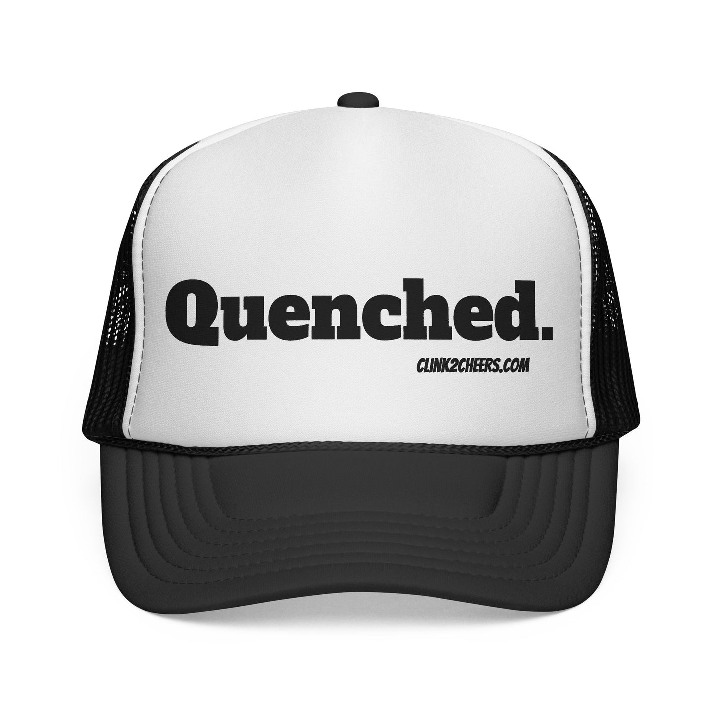 Quenched. Trucker Hat — Bold Retro Logo Mesh Cap