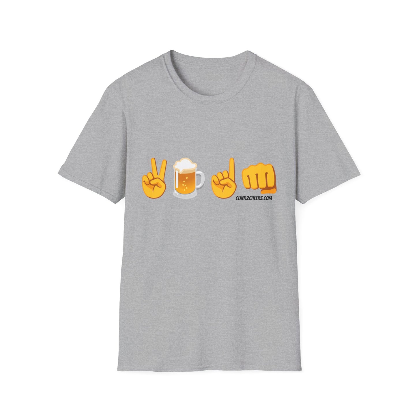 '2 Beers 1 Fist' Emoji Graphic Tee — Funny Bar Night Shirt