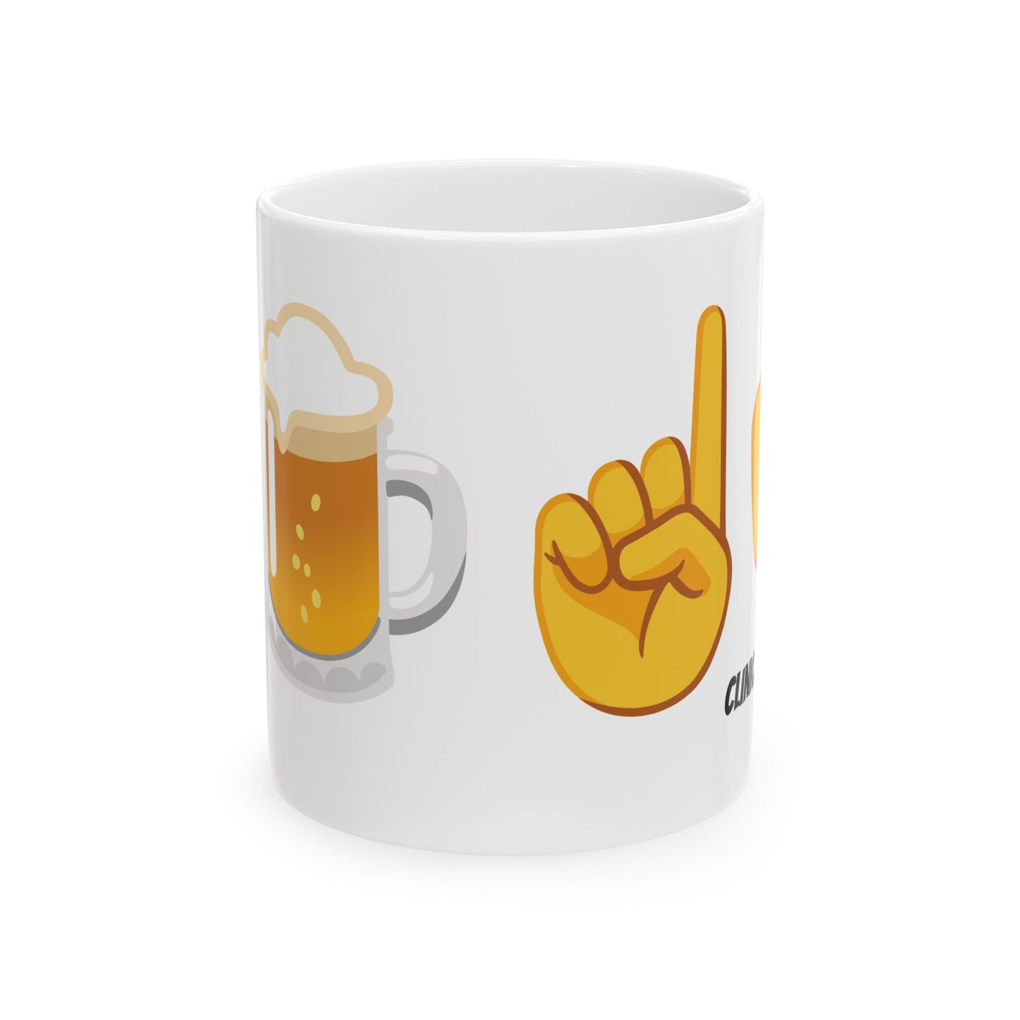 Beer Emoji Mug — Funny Cheers Coffee Cup for Beer Lovers